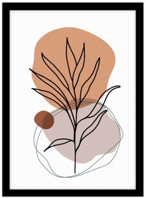 Περίγραμμα φύλλου ελιάς Line Art Πίνακες σε καμβά 20 x 30 εκ. (43404)