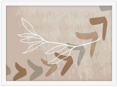 Abstract leaves Line Art Πίνακες σε καμβά 30 x 20 εκ. (43420)
