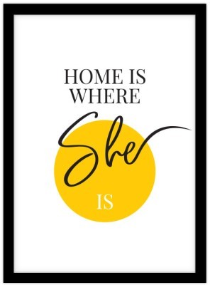 Home is where she is.. Line Art Πίνακες σε καμβά 20 x 30 εκ. (44745)