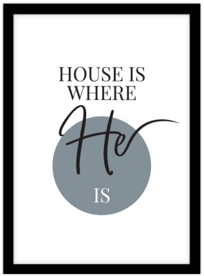 House is where he is.., Line Art, Πίνακες σε καμβά, 15 x 20 εκ.