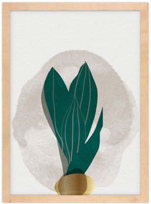 Πράσινο φυτό, Line Art, Πίνακες σε καμβά, 20 x 30 εκ. (43471)