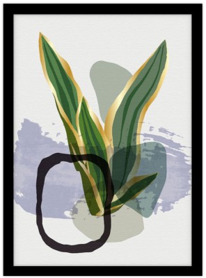 Painting with plant, Line Art, Πίνακες σε καμβά, 15 x 20 εκ.