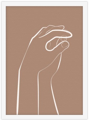 Ενωμένα χέρια, Line Art, Πίνακες σε καμβά, 20 x 30 εκ. (43486)