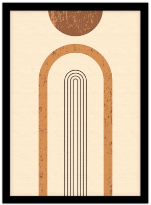Artistic beige impression, Line Art, Πίνακες σε καμβά, 15 x 20 εκ.