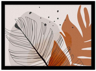 Minimal leaf branch, Line Art, Πίνακες σε καμβά, 20 x 15 εκ.