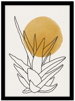 Outlne of tall plant, Line Art, Πίνακες σε καμβά, 15 x 20 εκ.
