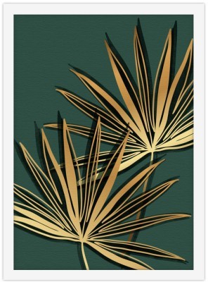 Φύλλα φοίνικα, Line Art, Πίνακες σε καμβά, 20 x 30 εκ. (43505)