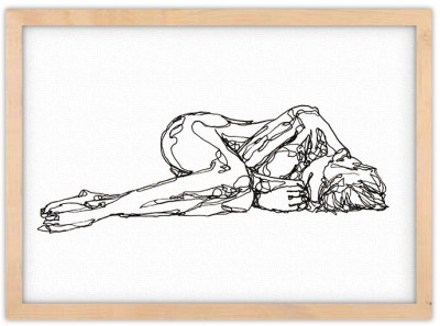 Ξαπλωμένη γυναίκα Line Art Πίνακες σε καμβά 30 x 20 εκ. (45615)