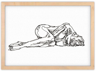 Ξαπλωμένη γυναίκα, Line Art, Πίνακες σε καμβά, 20 x 15 εκ.
