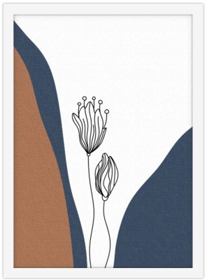Λουλούδια στο βουνό Line Art Πίνακες σε καμβά 20 x 30 εκ. (45655)