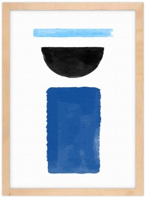 Μπλε τέχνη σχημάτων Line Art Πίνακες σε καμβά 20 x 30 εκ. (45671)