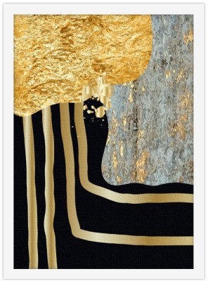Gold formation Line Art Πίνακες σε καμβά 20 x 30 εκ. (45690)