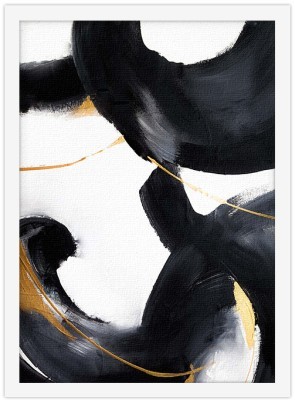 Μαύρη ζωγραφιά, Line Art, Πίνακες σε καμβά, 20 x 30 εκ. (45704)