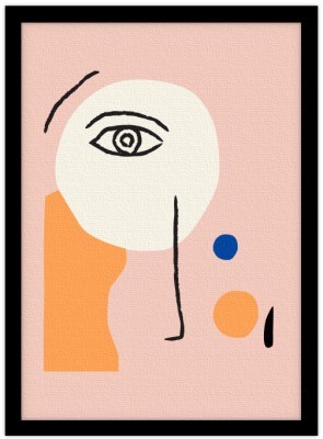 Μάτι σε ροζ σύνθεση Line Art Πίνακες σε καμβά 20 x 30 εκ. (45847)