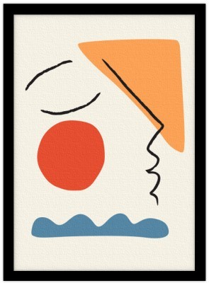Πρόσωπο στα κύματα Line Art Πίνακες σε καμβά 20 x 30 εκ. (45850)