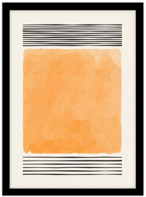 Orange shape, Line Art, Πίνακες σε καμβά, 15 x 20 εκ.