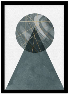 Τρίγωνο και κύκλος Line Art Πίνακες σε καμβά 20 x 30 εκ. (45869)