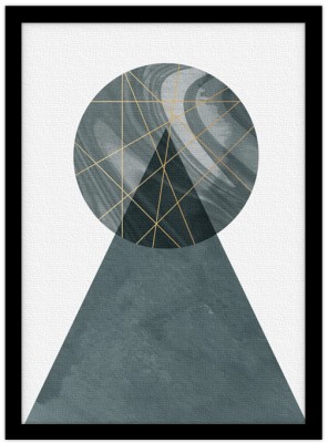 Τρίγωνο και κύκλος, Line Art, Πίνακες σε καμβά, 15 x 20 εκ.