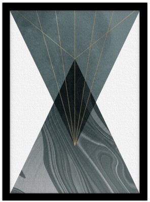 Διπλό τρίγωνο, Line Art, Πίνακες σε καμβά, 15 x 20 εκ.