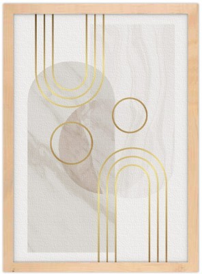 Λευκόχρυσο σχέδιο, Line Art, Πίνακες σε καμβά, 20 x 30 εκ. (45876)