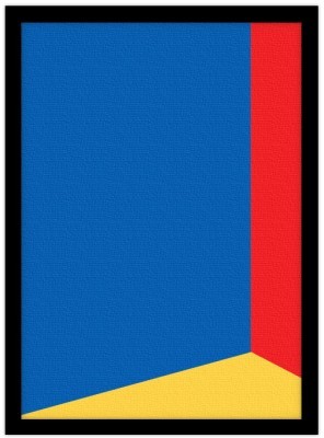 Blue, red & yellow, Line Art, Πίνακες σε καμβά, 15 x 20 εκ.
