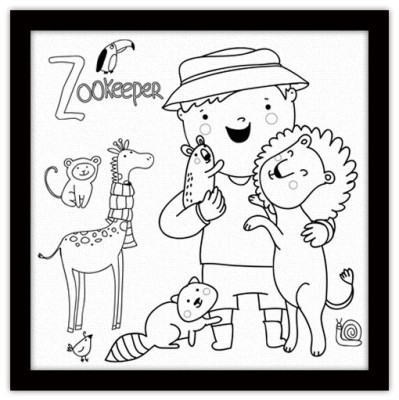 Φύλακας ζωολογικού κήπου, Μικροί ζωγράφοι DIY, Πίνακες 