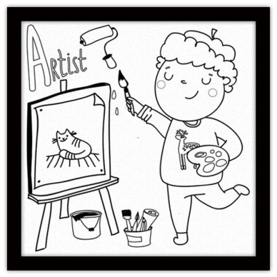 Houseart - ΣΗΜΑΝΤΙΚΟ: Σε περίπτωση διαφοράς τιμής από το κατάστημα ισχύει παντα και μόνο η τιμή του καταστήματος Καλλιτέχνης, Μικροί ζωγράφοι DIY, Πίνακες σε καμβά, 40