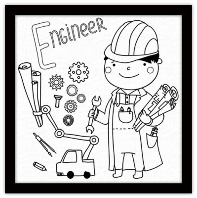 Μηχανικός, Μικροί ζωγράφοι DIY, Πίνακες σε καμβά, 40 x 