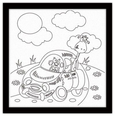 Ζωάκια, Μικροί ζωγράφοι DIY, Πίνακες σε καμβά, 40 x 40 