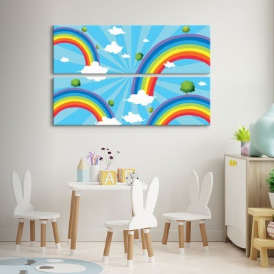 Ουράνιο τόξο, Παιδικά, Multipanel, 120 x 75 εκ.