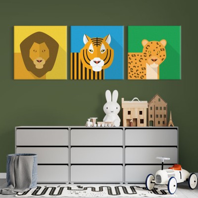 Houseart Λιονταράκια, Παιδικά, Multipanel, 150 x 50 εκ.