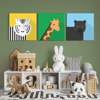 Wild Animals, Παιδικά, Multipanel, 150 x 50 εκ.
