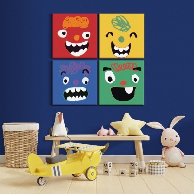 Μικρά Τερατάκια, Παιδικά, Multipanel, 100 x 100 εκ.