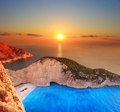 Ηλιοβασίλεμα στο ναυάγιο, Ζάκυνθος