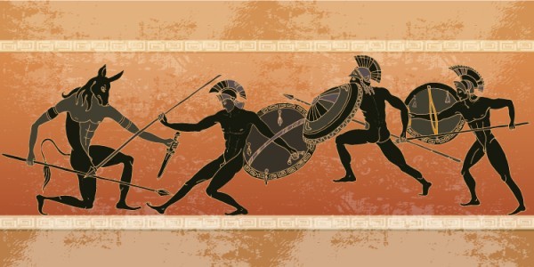 Κυνήγι Μινώταυρου, Αρχαίο Ελληνικό Στυλ