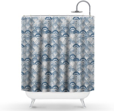 Μπλε κοχύλια, Line Art, Κουρτίνες μπάνιου, 150 x 180 εκ.