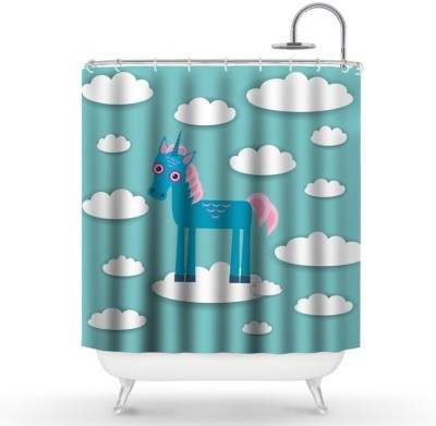 Μονόκερος στα σύννεφα, Παιδικά, Κουρτίνες μπάνιου, 150 x 180 εκ.