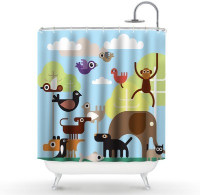 Ζώα της Ζούγκλας, Παιδικά, Κουρτίνες μπάνιου, 150 x 180 εκ.
