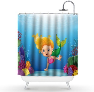 Χαριτωμένη Γοργόνα, Παιδικά, Κουρτίνες μπάνιου, 150 x 180 εκ.