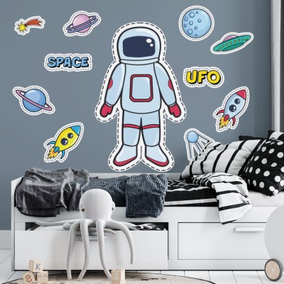 Houseart Αστροναύτης στο διάστημα, Παιδικά, Mini Pack αυτοκόλλητα, 90x88cm