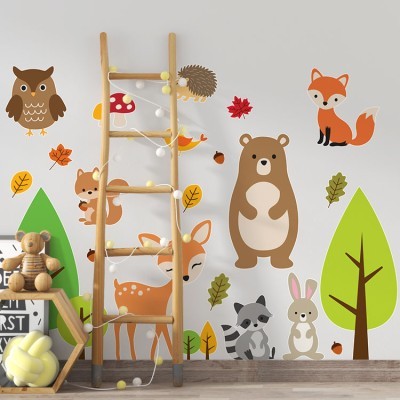 Ζωάκια στο δάσος, Παιδικά, Mini Pack αυτοκόλλητα, 88x90