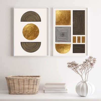 Χρυσή τέχνη, σε Καμβά, Gallery Wall, 2 Τεμάχια