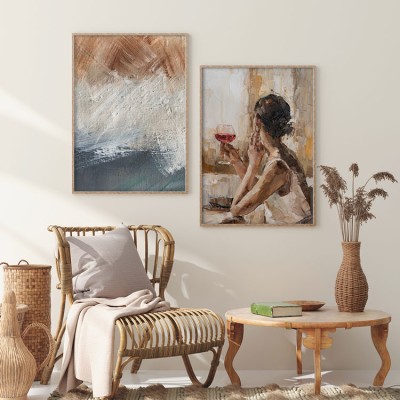 Abstract combination, σε Καμβά, Gallery Wall, 2 Τεμάχια