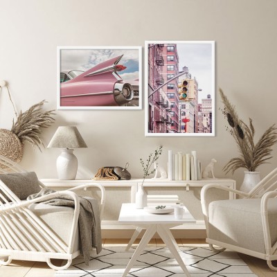 Houseart Βόλτα στους δρόμους της πόλης, σε Καμβά, Gallery Wall, 2 Τεμάχια