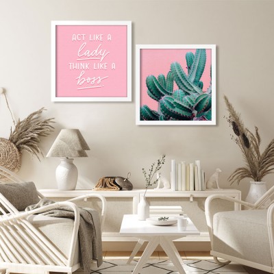 Think like a boss!, σε Καμβά, Gallery Wall, 2 Τεμάχια