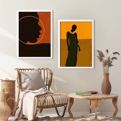 Σκιά κοπέλας, σε Καμβά, Gallery Wall, 2 Τεμάχια