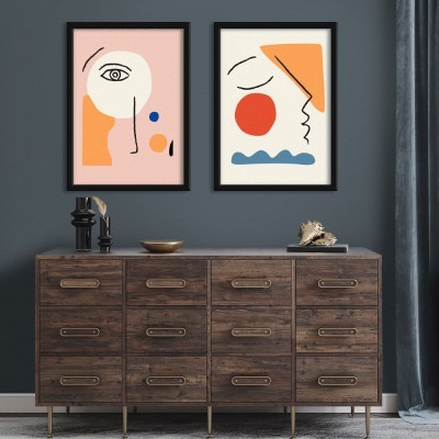 Σχηματισμός προσώπου, σε Καμβά, Gallery Wall, 2 Τεμάχια