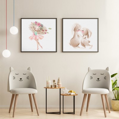 Happiness, σε Καμβά, Gallery Wall, 2 Τεμάχια