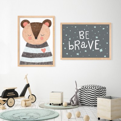 Be Brave Little Possum, σε Καμβά, Gallery Wall, 2 Τεμάχια