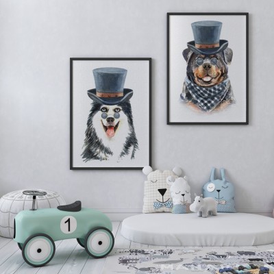 Πορτρέτα Σκύλων, σε Καμβά, Gallery Wall, 2 Τεμάχια